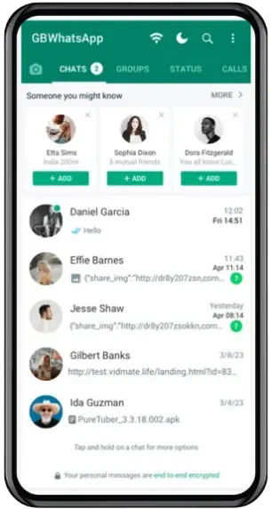 gbwhatsapp interface